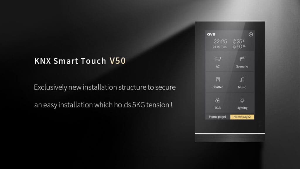 GVS KNX Smart Touch V50 mit 5" Touchscreen
