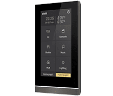 KNX Touchpanel V50 vertikal in Anthrazit